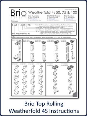 Brio Top Rolling Weatherfold 4S Instruction Manual