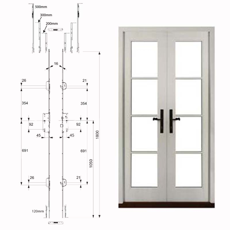 Double Doors With Twin Handles