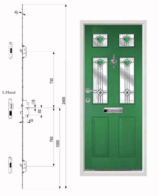 Wind Up Lock Lever On Rose Design